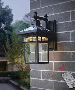Outdoor Retro Solar LED Wall Lamp Waterproof for Courtyard and Garden