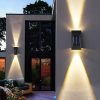 Solar Wall Light 2 Pack UP Down Sensor Lamp for Outdoor Decor