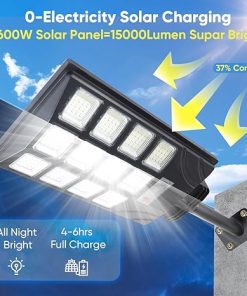600W 15000LM Solar Street Lights Outdoor Motion Sensor Parking Lot 2