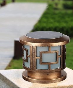 Cylindrical Solar Column Lamps for Courtyard Garden Lighting 2