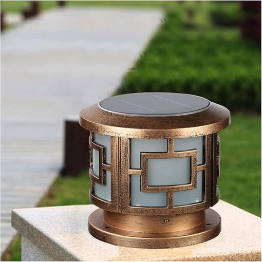 Cylindrical Solar Column Lamps for Courtyard Garden Lighting - Image 2