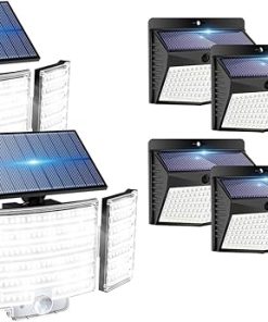 Solar Motion Sensor Security Lights 8 Packs and 2 Pack Outdoor Lights