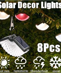 8 Pcs Outdoor Solar Wall Lights with Motion Sensor for Garden Décor 2
