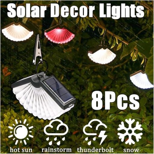 8 Pcs Outdoor Solar Wall Lights with Motion Sensor for Garden Décor - Image 2