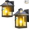 4 Pack Solar LED Wall Lights with Motion Sensor and 3 Modes 3