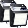 Solar LED Triangle Folding Wall Light 4pcs Outdoor Garden Lamp 3