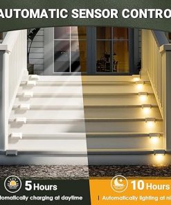 Solar Step Lights 20 Pack Waterproof LED Lights for Decks and Patios 2