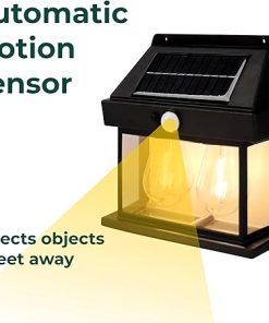 Solar Dual Edison Bulb Motion Sensor Wall Light Waterproof 2-Pack 2