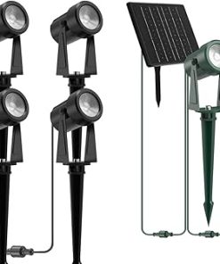 ZYAN Solar Landscape Lighting 6 Pack Outdoor LED Spotlights Sensor