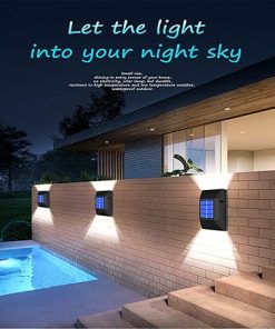 LED Solar Outdoor Wall Lamp IP65 Waterproof Lighting for Garden Fence 2
