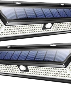 Outdoor Solar Motion Sensor Light 118 LED Wall Lamp for Safety