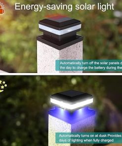 Solar Post Lights for 4×4 6×6 Wooden Posts, Waterproof LED 4 Pack 2