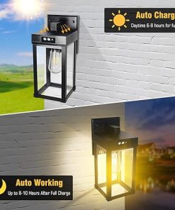 Solar Wall Lights Outdoor Motion Sensor with 3 Modes – 2 Pack 2
