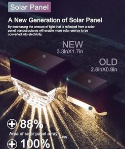 8 Pack Solar Deck Lights for Outdoor Backyard and Garden Use 2