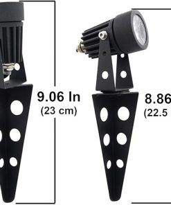 Mini Twin Solar Powered LED Spotlight Warm White Outdoor Garden Light 2