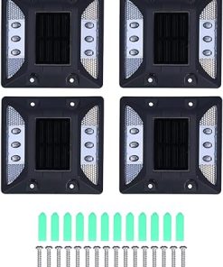 LED Motion Sensor Solar Lights for Outdoor Patio Steps – 4 Pack