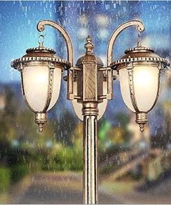 Vintage 165CM High Pole Patio Landscape Glass Lantern Street Light 2