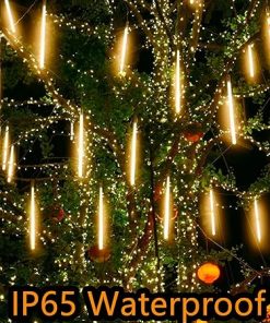 Minetom Solar Meteor Shower Lights 20 Tubes 720 LED Outdoor Decor 2