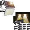 Flash Furniture 12 Pack LED Solar Lights All Weather Stainless Steel 4