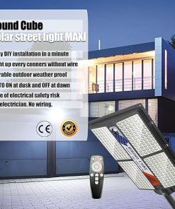 Bright Solar Street Lights Outdoor Waterproof 6500K LED Dusk to Dawn 2