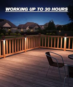 Aulanto Solar Fence Lights 4 Pack 60 Lumen Waterproof Outdoor Decor 2
