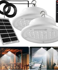 Solar Pendant Light with Remote Control for Indoor and Outdoor Use