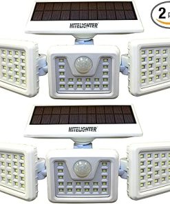 Solar Powered Motion Sensor Flood Lights 2 Pack IP65 Waterproof