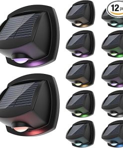 Solar Lights Outdoor Waterproof IP65 RGB Multicolor LED 12 Pack
