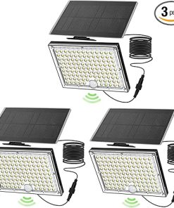 Outdoor Solar Lights with 113 LED Lenses for Security and Brightness