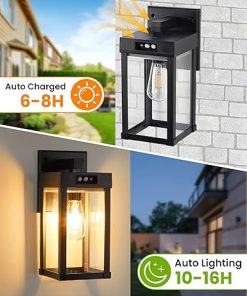 Solar Wall Lights Outdoor 2 Pack with Motion Sensor IP65 Waterproof 2