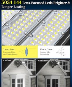 Ofuray 11000W Solar Street Lights 800000LM Dusk to Dawn LED Floodlights 2