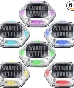 Waterproof Solar Deck Lights 6 Pack for Pathway and Garden Use