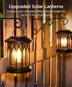 Upgrade Your Outdoor Space with Waterproof Solar Lanterns 6 Pack 2