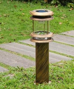 Outdoor Solar LED Garden Column Light Waterproof Patio Lamp 2