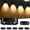 Bright Solar Fence Lights 50 Lumens LED Outdoor Waterproof 12 Pack