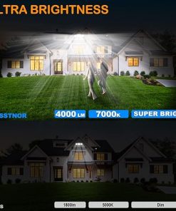 Solar Motion Sensor Flood Lights 4000LM 72FT Sensing Distance 2