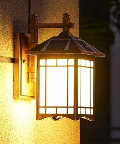 Modern Square Wall Lantern Outdoor Waterproof Solar Porch Light 2