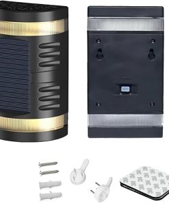 Solar LED Decorative Patio Lights Waterproof Wall Lights 2 Pack
