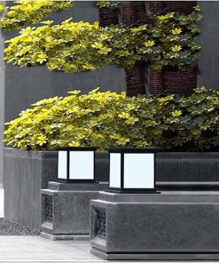 Outdoor Solar LED Pillar Light Waterproof Garden Lighting Lantern 2