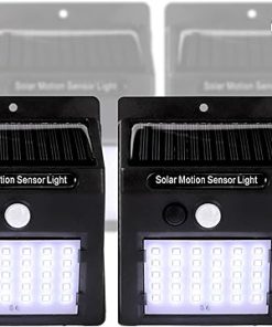 Solar Motion Sensor Wall Lights 4-Pack Waterproof LED Outdoor Security