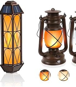 Solar Wall Lights Outdoor Waterproof with Light Sensor and 2 Modes