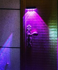 Solar Fence Lights, RGB Outdoor Waterproof LED Lights with 12 Modes, Color-Changing Solar Lighting for Patio, Backyard, Deck, and Railing (6 Pack) 2