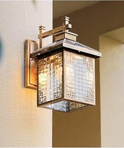 Solar Outdoor Wall Sconce Bronze Waterproof Light for Garden Villa 2