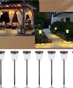 Super Bright 7 Pack Solar Lights for Pathway Outdoor Garden Use