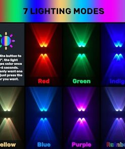 Solar Wall Lights Up and Down Waterproof IP65 4 Pack for Garden 2
