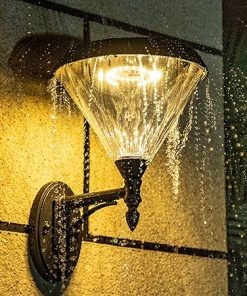 Tricolor Dimming Solar Wall Light Monocrystal Silicon Outdoor Lamp 2