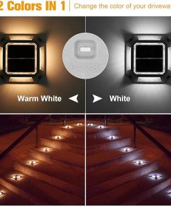VOLISUN Solar Driveway Lights 8-Pack Waterproof Outdoor Step Light 2