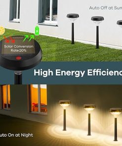 Linkind 4 Pack Solar Pathway Lights for Outdoor Illumination 2