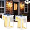 8 Pack Solar Powered Copper Garden Pathway Post Lights with LED 3