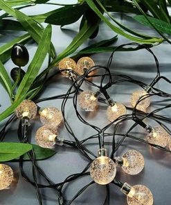 Warm White Solar String Lights by MINGGUANG 60 LED Ball Lights 2